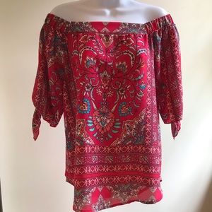 Renee C Off shoulder blouse stitch fix